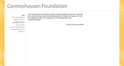 Desktop Screenshot of germeshausen.org